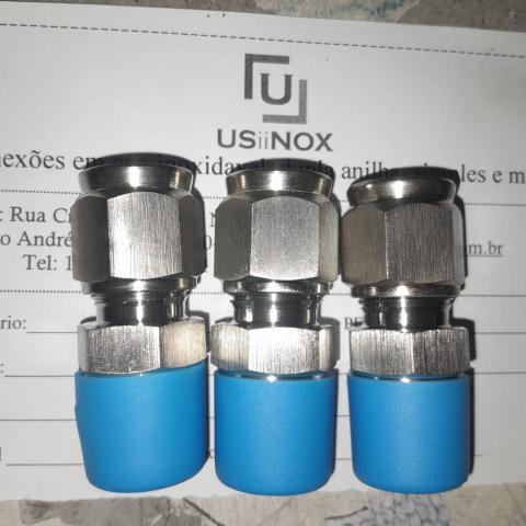 CONEXÕES RETAS DE AÇO INOX