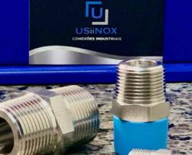 CONECTOR MACHO EM AÇO INOX